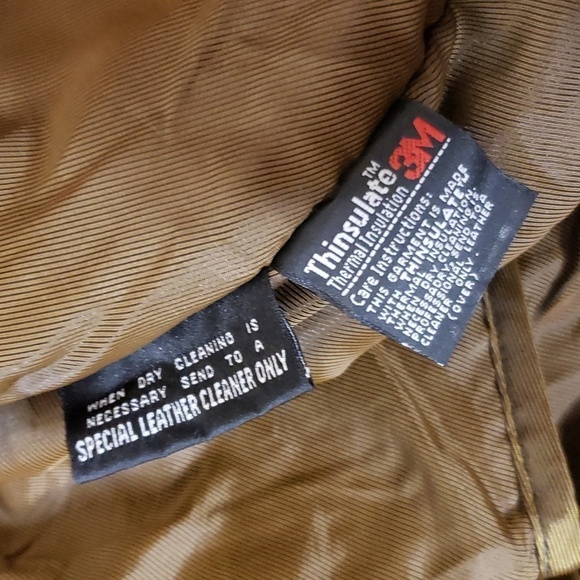 Vintage wilson's 90s bomber leather jacket with zipin vest small pristine condit - Picture 10 of 17